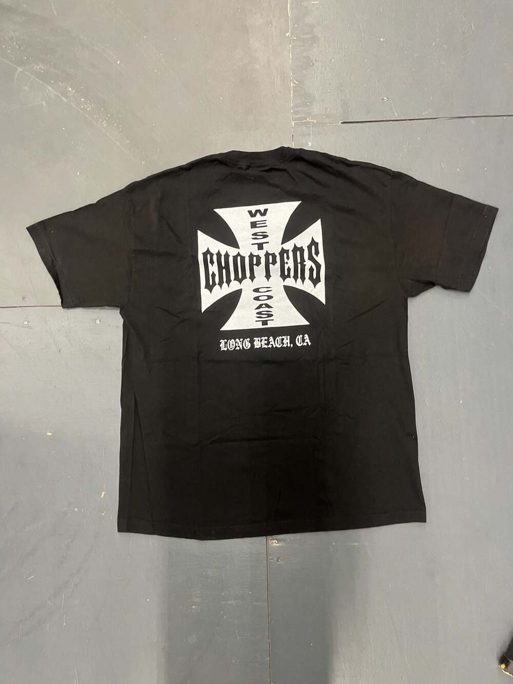 West Coast Choppers Long Beach CA Cross Logo Black T-Shirt